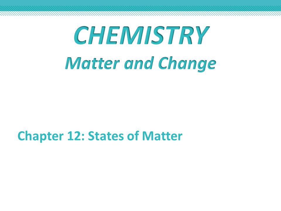Chemistry and matter